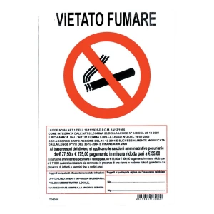 Cartello "vietato fumare"
