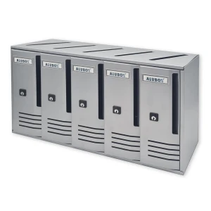 Casellari serie cubo in alluminio verniciato argento verniciato