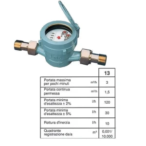Contatore domus per acqua calda dbrc