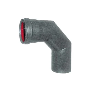 Curva 90° porcellanata per stufe pellet