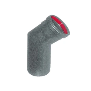 Curva aperta 45° porcellanata per stufe pellet