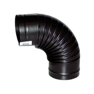 Curva chiusa con bordo antiovalizzante lamiera porcellanata nera opaca