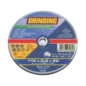 Disco abrasivo grinding sottile con centro depresso tw