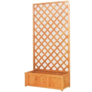 Fioriera legno con pannello