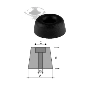 Gommino paracolpi troncoconico in pvc