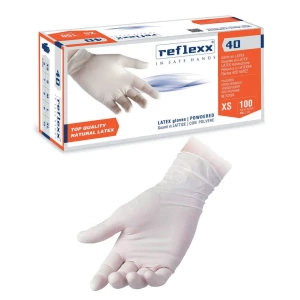 Guanti monouso lattice con polvere reflexx r40