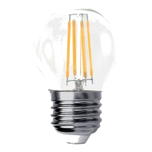 Lampada led sfera vetro trasparente wireled filamento