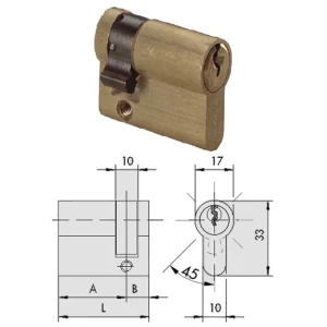 Mezzo cilindro profilo europeo c2000 con camma regolabile cisa 0g304