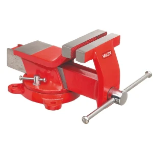 Morsa acciaio con base tonda girevole m4