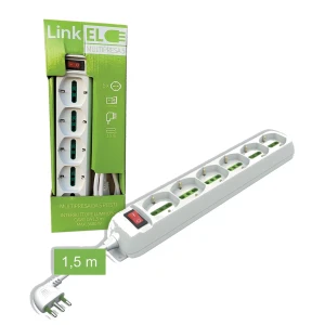 Multipresa schuko/bipasso con interruttore