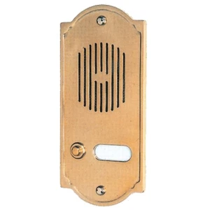 Pulsantiera con feritoie per citofono in ottone1 campanello