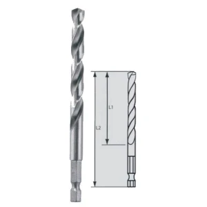 Punta per forare metallo impact control hss bosch