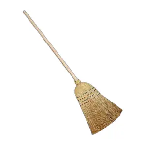 Scopa saggina con manico fisso