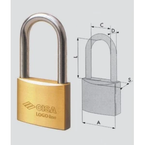 Lucchetto ottone logo arco lungo cisa 21011