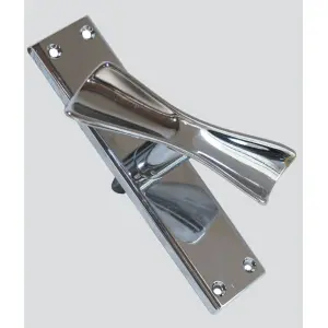 Cremonese farfalla zama cromata placca rettangolare