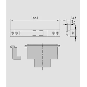Contropiastra regolabile in metallo cisa 06465 – Art. 06465 05