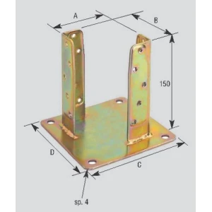 Supporto per pilastri quadro a.800