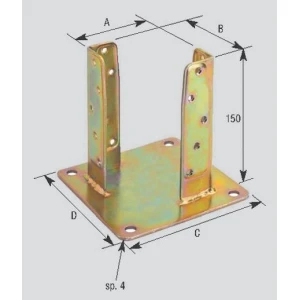 Supporto per pilastri quadro a.800