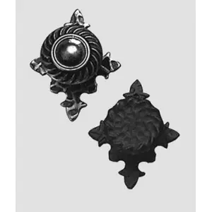 Pomolo per mobili casiraghi ferro battuto con piastra