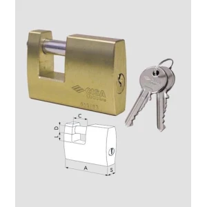 Lucchetto rettangolo logo cisa 21610