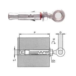 Tassello ancorante acciaio con occhiolo fischer slm