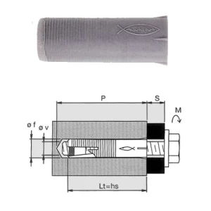 Tassello ancorante in nylon rinforzato fischer m