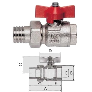 Valvola a sfera ideal a passaggio totale a.098