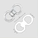 Girello Ottone Nichelato 16 x 16 mm - Thumbnail 1