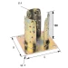 Supporto per pilastri tondi legno a infilare a.922 - Thumbnail 1