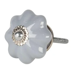Pomello per porta rotondo in ceramica vintage cm.4x4h, due colori