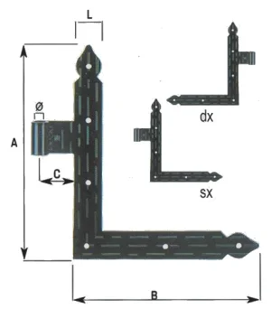 Angolo rigato a.500 – Trop Cm25x20 D