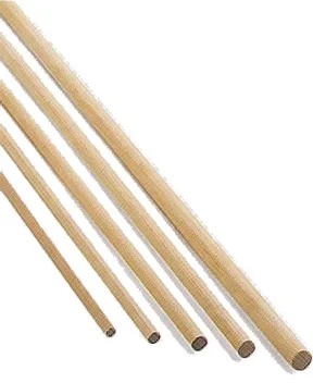 Bastone inserto legno tondo zigrinato