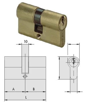 Cilindro doppio a profilo europeo logo line cisa 08011