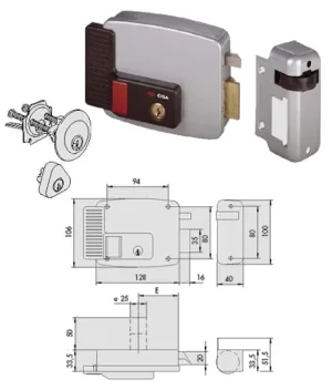 Elettroserratura da applicare a cilindro cisa 11630