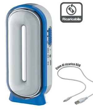 Lampada ricaricabile 26 led andromeda1