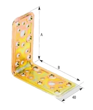 Piastra giunzione pesante angolo universale a.746 – 30x 30x40