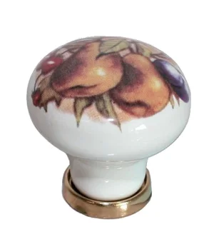 Pomolo tondo ceramica – Bi/Or Frutta Mm25