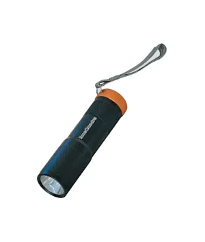 Torcia alluminio nero led 1w