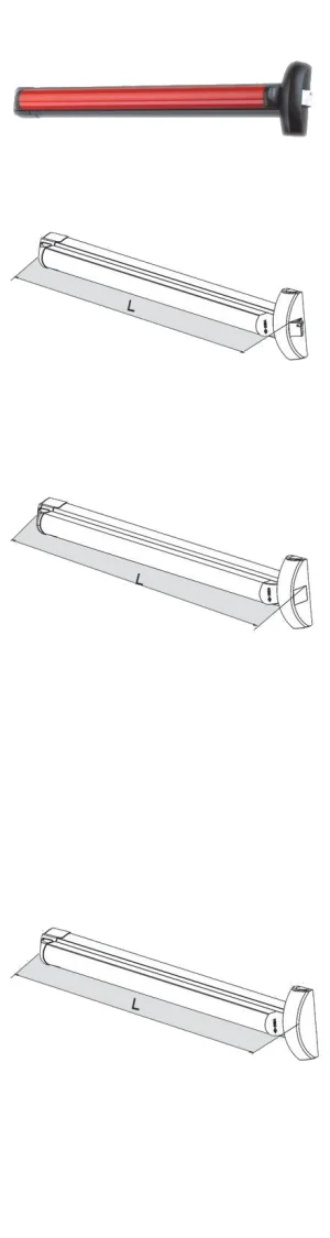Versione componibile per maniglione antipanico fast-touch cisa 59801- 59811 - 59816